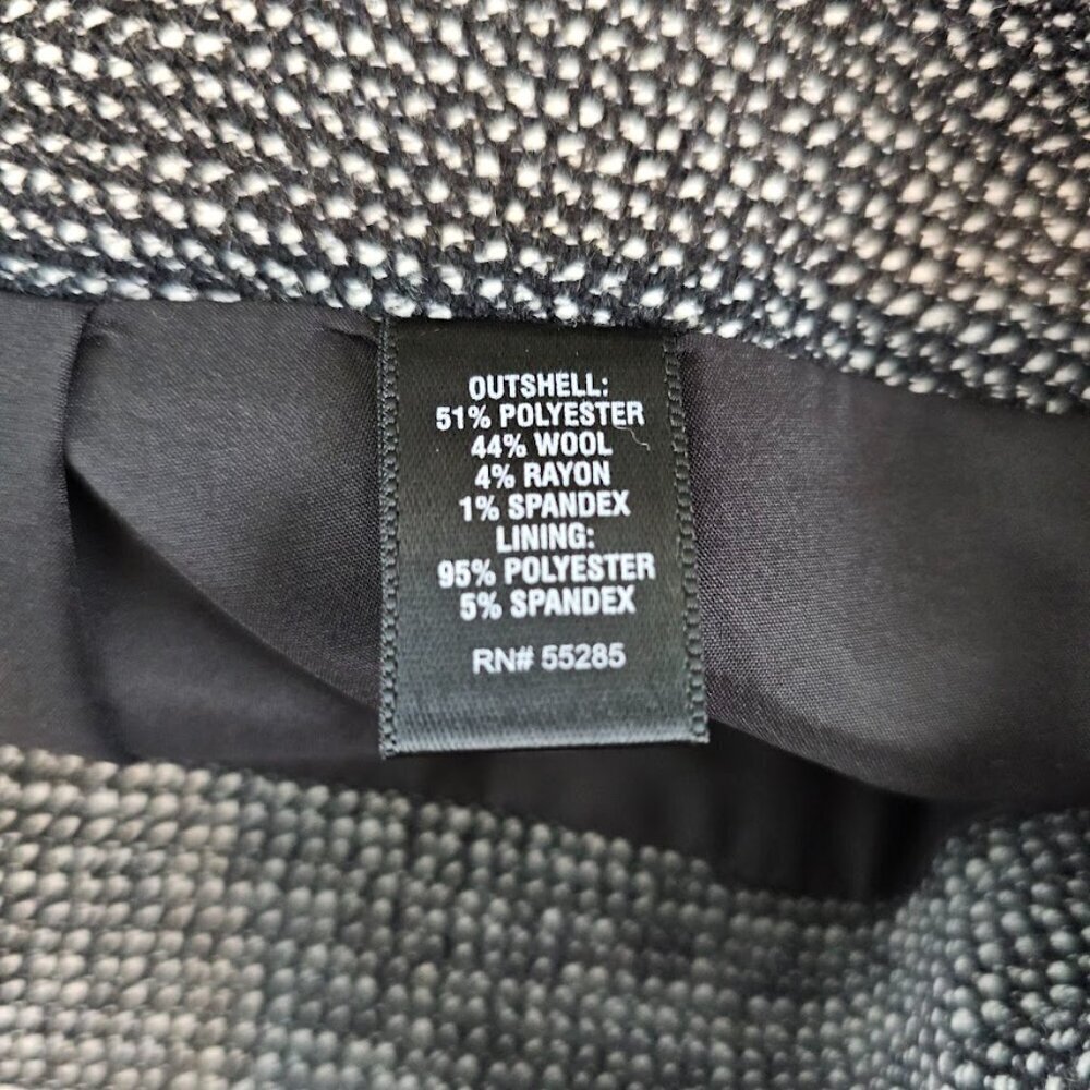 NWT EXPRESS DESIGN STUDIO Wool Skirt size 8 DARK GRAY Preppy Chic Pleated Retro - Picture 5 of 9